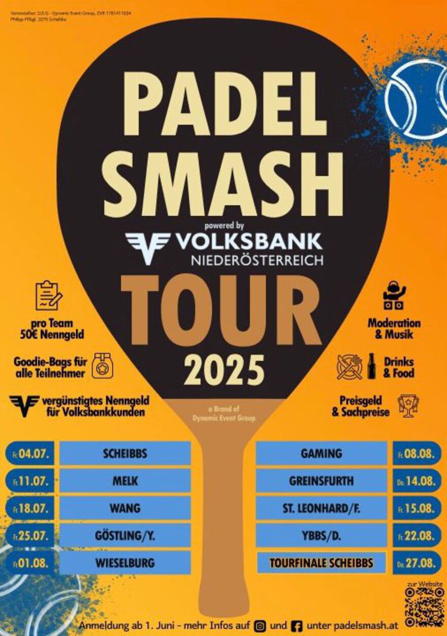 PADEL SMASH VOLKSBANK NÖ TOUR 2025 -.STATION MELK AM 11.07.2025