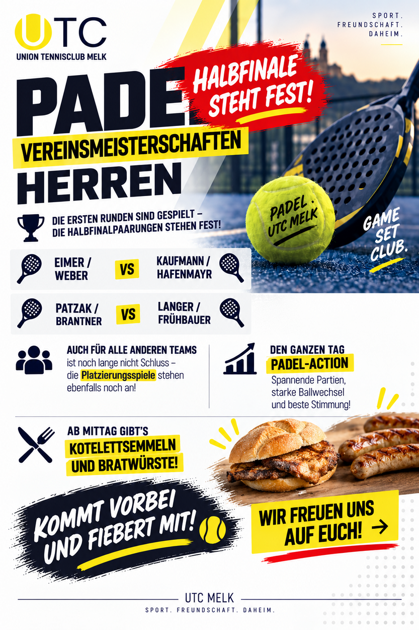 Finaltag bei den Padel-Herren