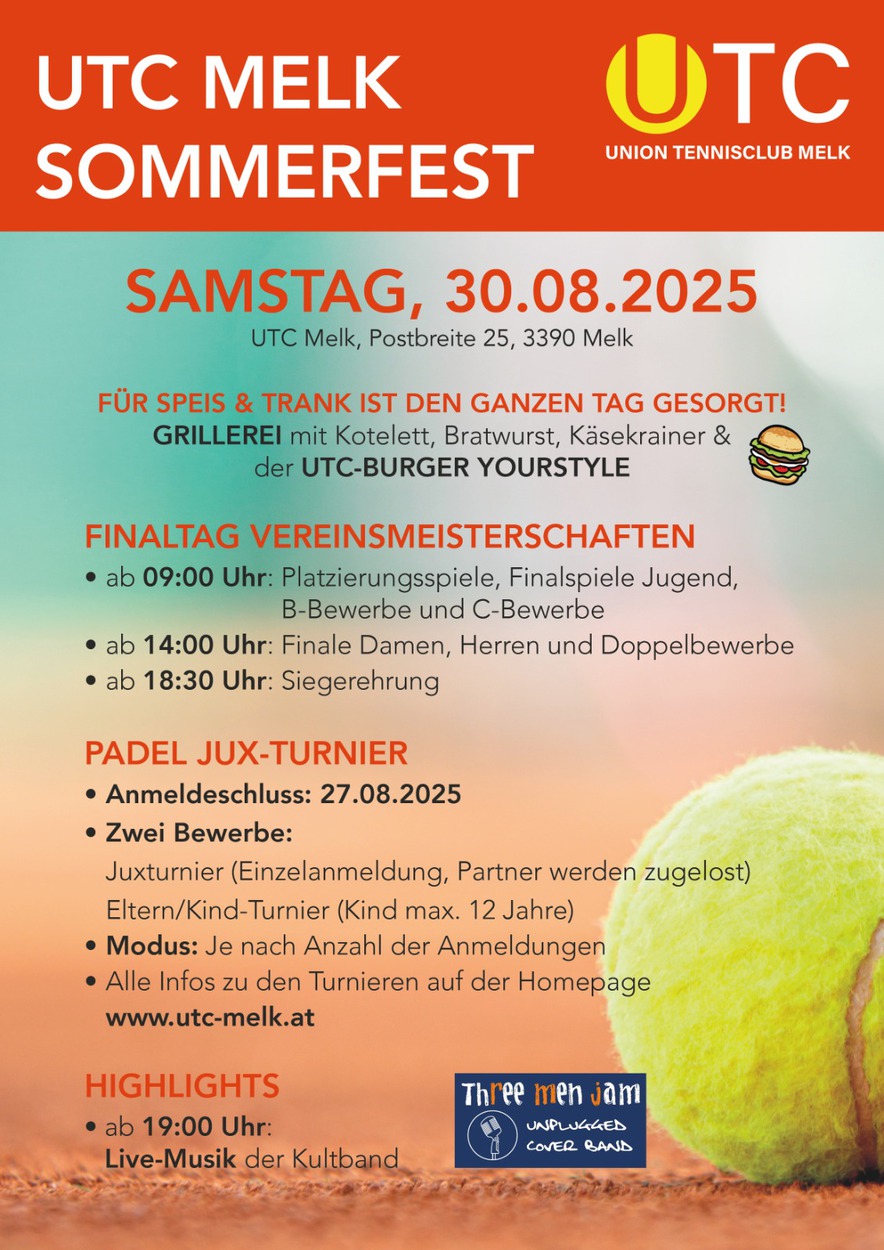 UTC MELK SOMMERFEST am 30.08.2025